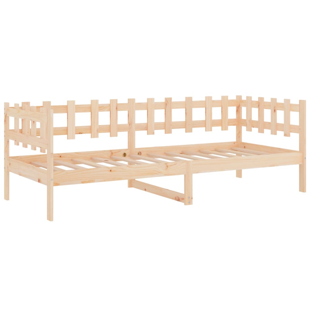 vidaXL Łóżko dzienne bez materaca, 90x190 cm, lite drewno sosnowe