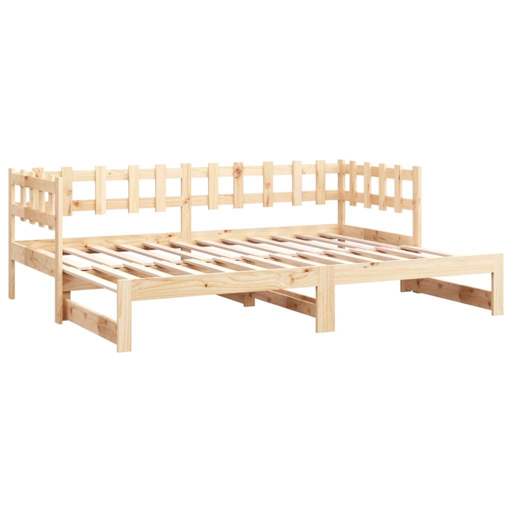 vidaXL Łóżko rozsuwane, 2x(80x200) cm, lite drewno sosnowe