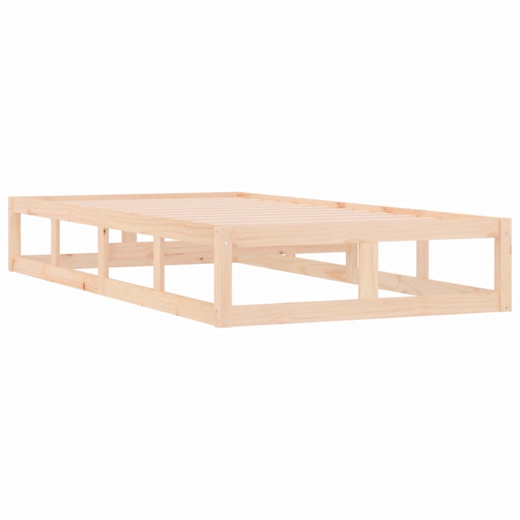 vidaXL Rama łóżka, 75x190 cm, lite drewno