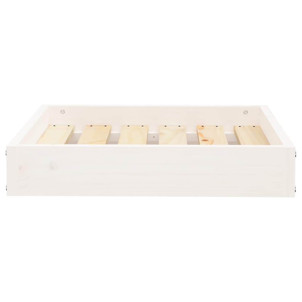vidaXL Legowisko dla psa, białe, 51,5x44x9 cm, lite drewno sosnowe