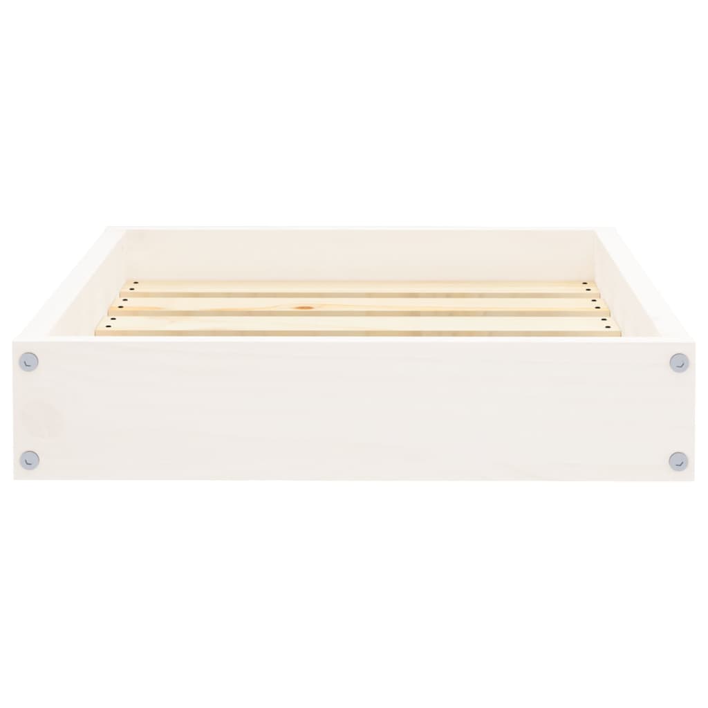 vidaXL Legowisko dla psa, białe, 51,5x44x9 cm, lite drewno sosnowe