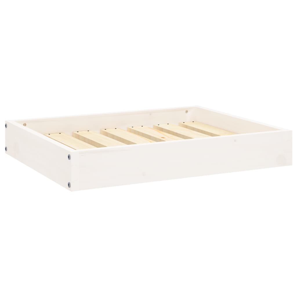 vidaXL Legowisko dla psa, białe, 61,5x49x9 cm, lite drewno sosnowe