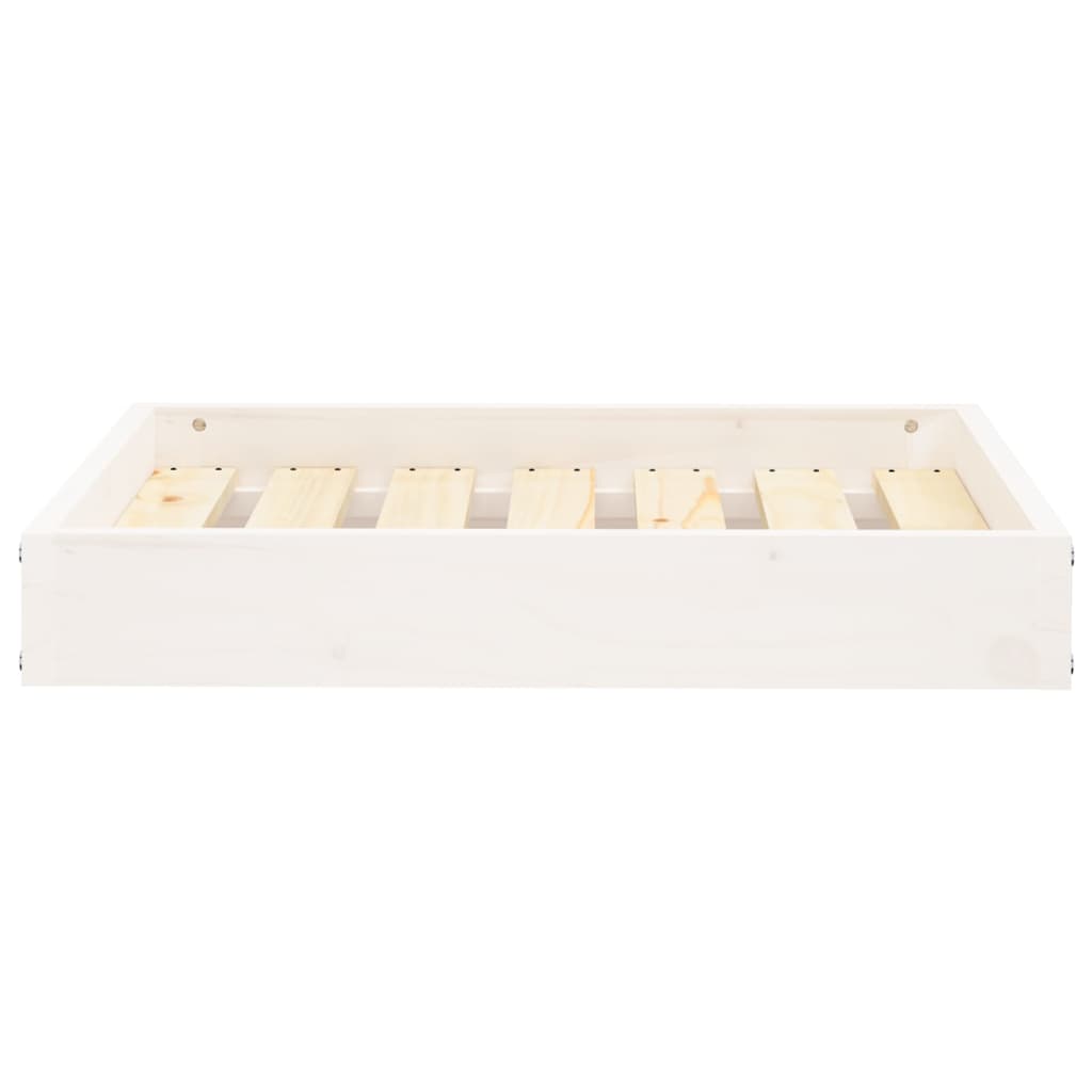 vidaXL Legowisko dla psa, białe, 61,5x49x9 cm, lite drewno sosnowe