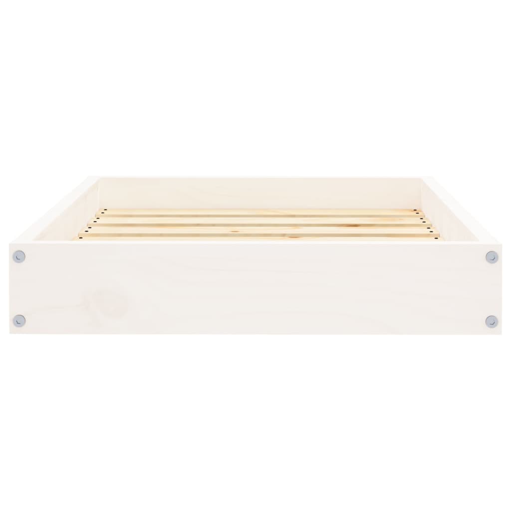 vidaXL Legowisko dla psa, białe, 61,5x49x9 cm, lite drewno sosnowe