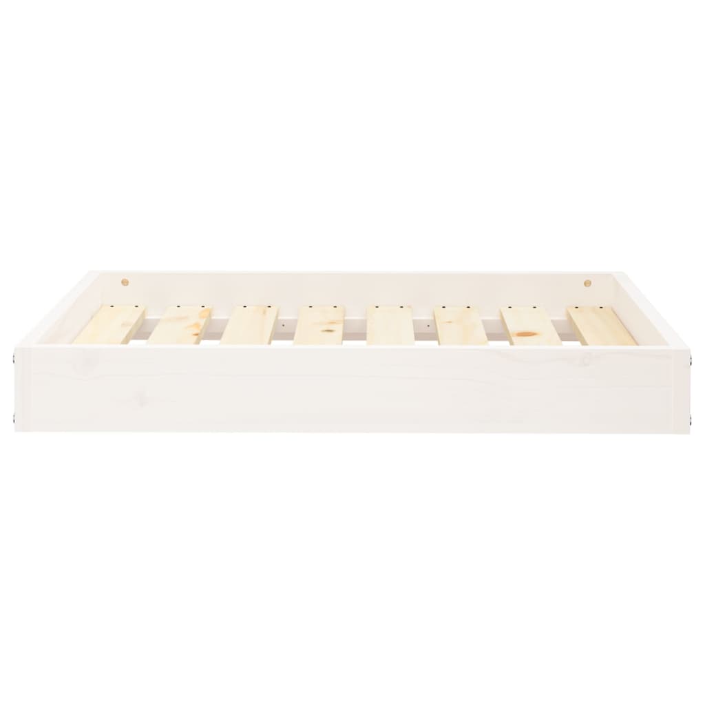 vidaXL Legowisko dla psa, białe, 71,5x54x9 cm, lite drewno sosnowe