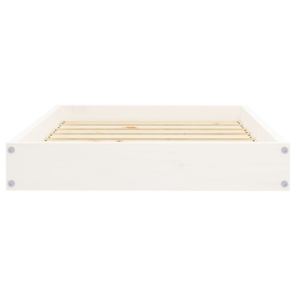 vidaXL Legowisko dla psa, białe, 71,5x54x9 cm, lite drewno sosnowe
