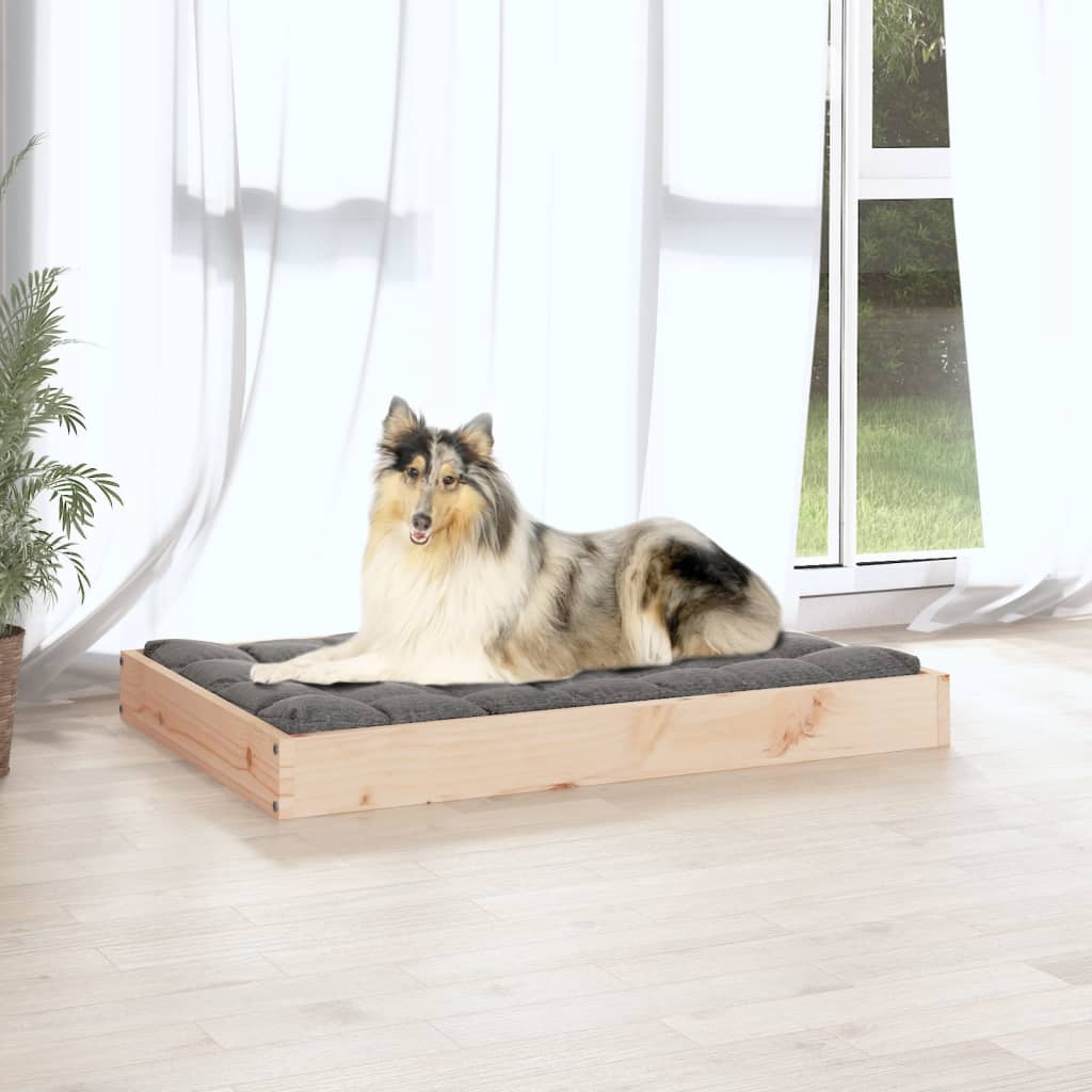 vidaXL Legowisko dla psa, 91,5x64x9 cm, lite drewno sosnowe