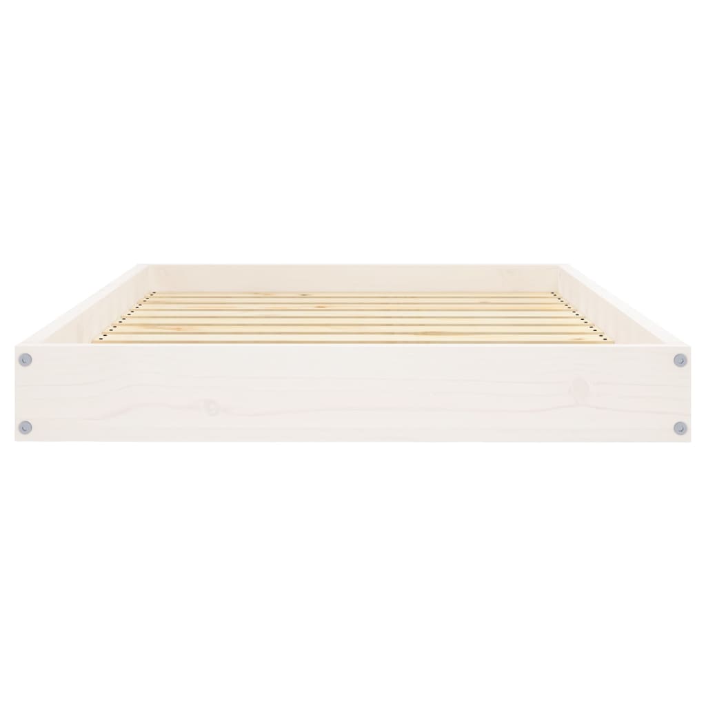 vidaXL Legowisko dla psa, białe, 91,5x64x9 cm, lite drewno sosnowe