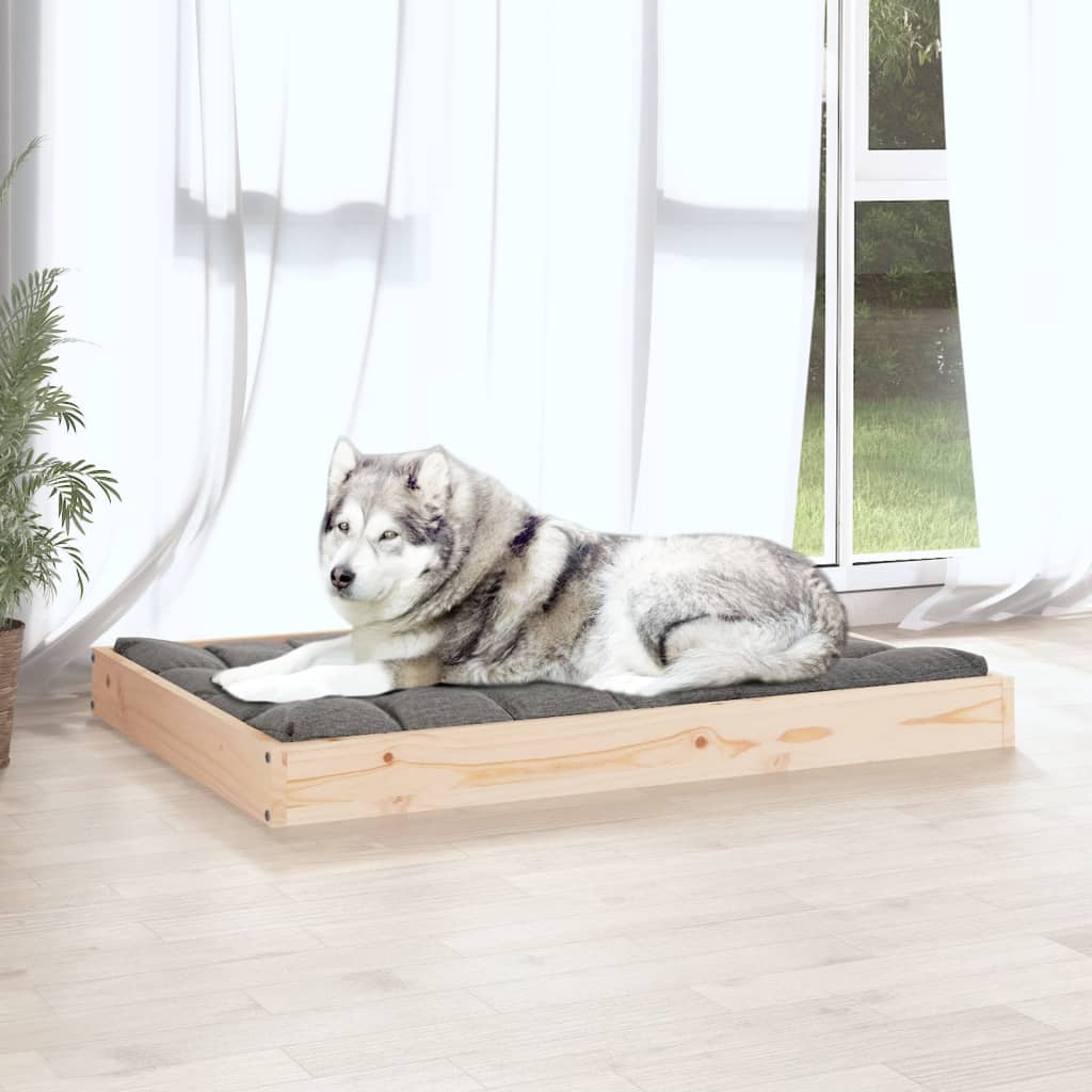 vidaXL Legowisko dla psa, 101,5x74x9 cm, lite drewno sosnowe