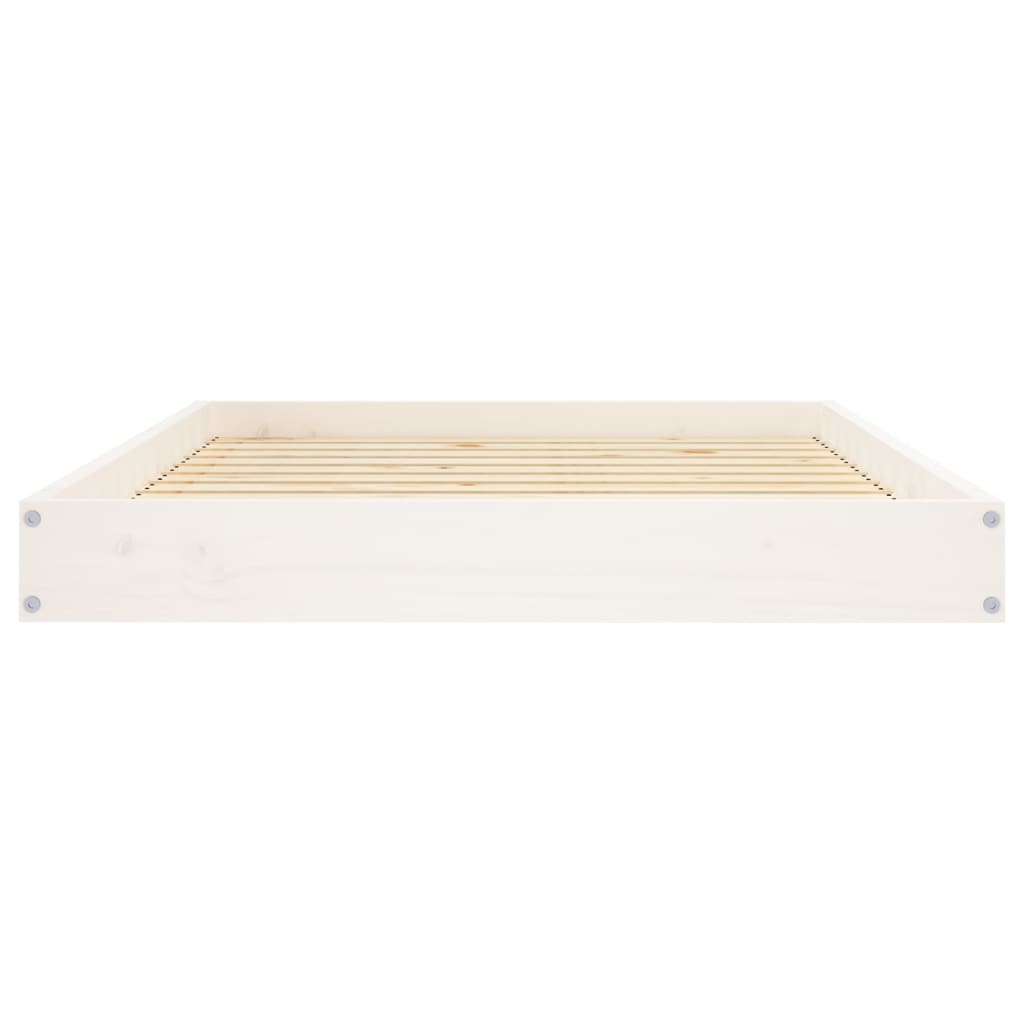 vidaXL Legowisko dla psa, białe, 101,5x74x9 cm, lite drewno sosnowe