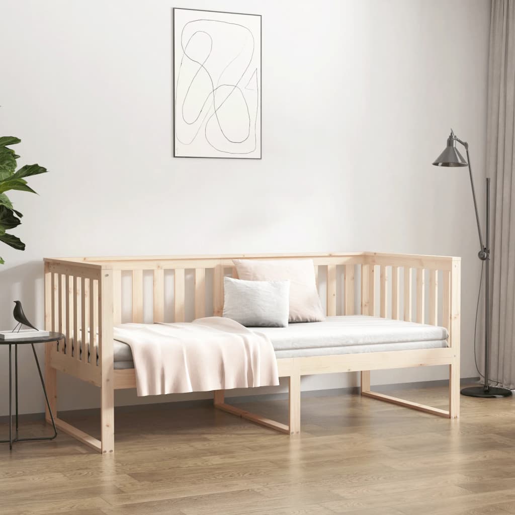 vidaXL Łóżko dzienne bez materaca, 90x190 cm, lite drewno sosnowe