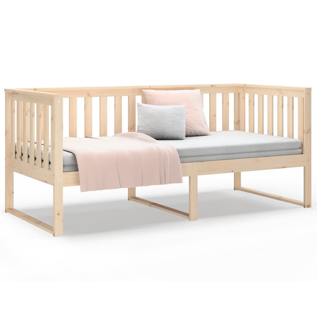 vidaXL Łóżko dzienne bez materaca, 90x190 cm, lite drewno sosnowe