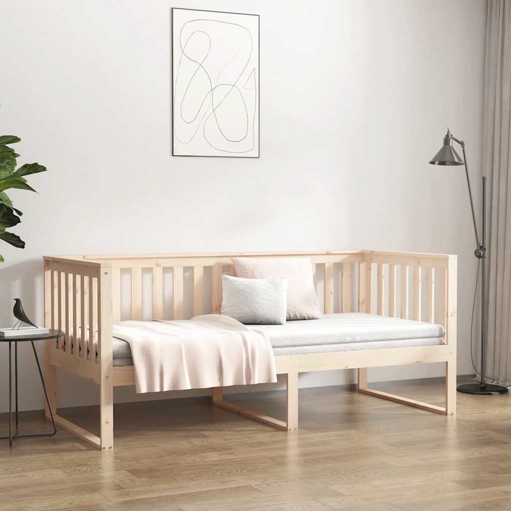 vidaXL Łóżko dzienne bez materaca 100x200 cm lite drewno sosnowe