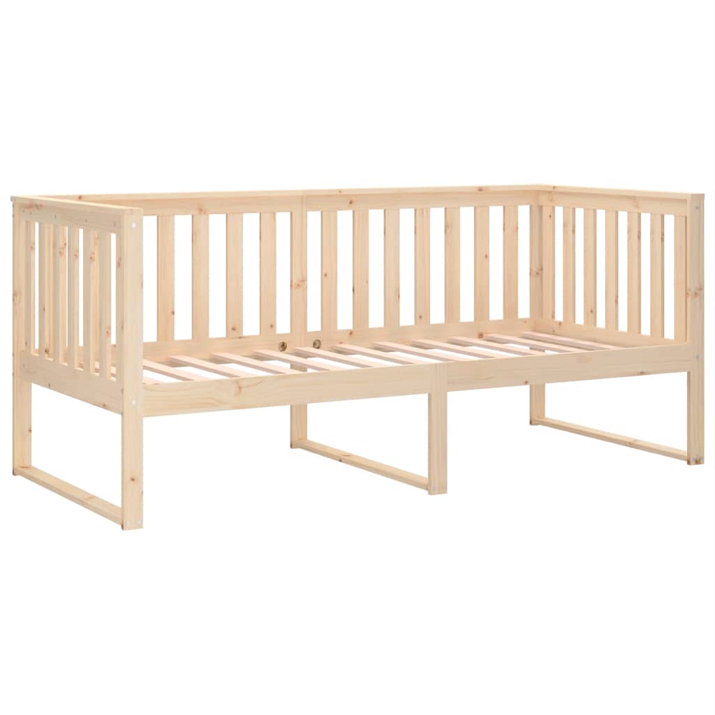 vidaXL Łóżko dzienne bez materaca 100x200 cm lite drewno sosnowe