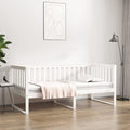 vidaXL Łóżko dzienne bez materaca białe 100x200 cm lite drewno sosnowe