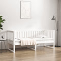 vidaXL Łóżko dzienne bez materaca białe 75x190 cm lite drewno sosnowe