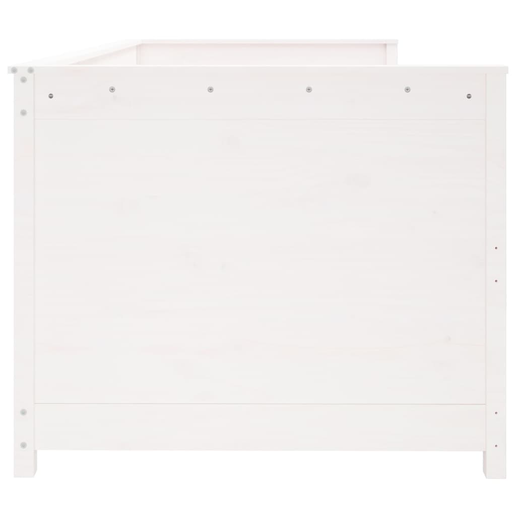vidaXL Łóżko dzienne bez materaca, białe, 80x200 cm, drewno sosnowe