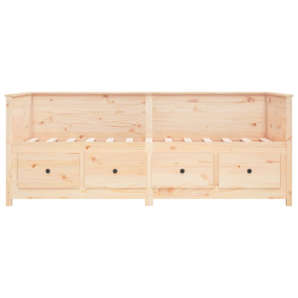 vidaXL Łóżko dzienne bez materaca, 90x190 cm, lite drewno sosnowe
