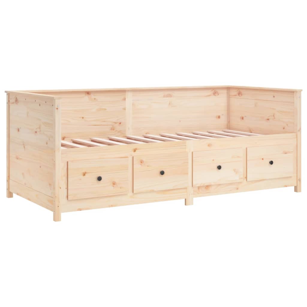 vidaXL Łóżko dzienne bez materaca 75x190 cm lite drewno sosnowe