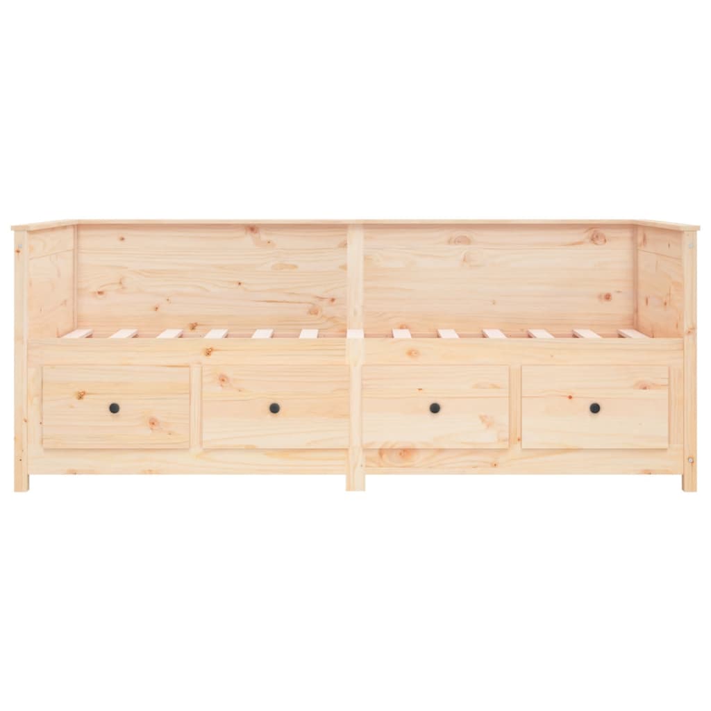 vidaXL Łóżko dzienne bez materaca 75x190 cm lite drewno sosnowe