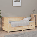 vidaXL Łóżko dzienne bez materaca 75x190 cm lite drewno sosnowe
