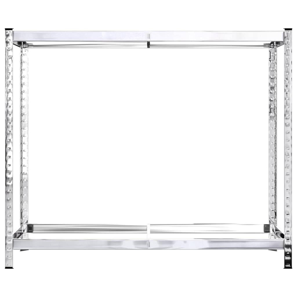 vidaXL 2-poziomowy regał na opony, kolor srebrny, 110x40x110 cm, stal