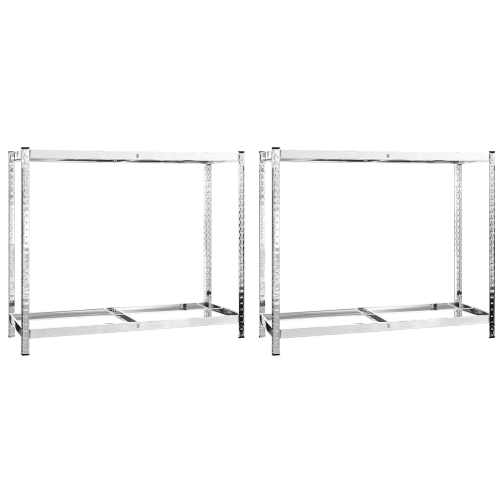vidaXL 2-poziomowe regały na opony, 2 szt., 110x40x110 cm, stal