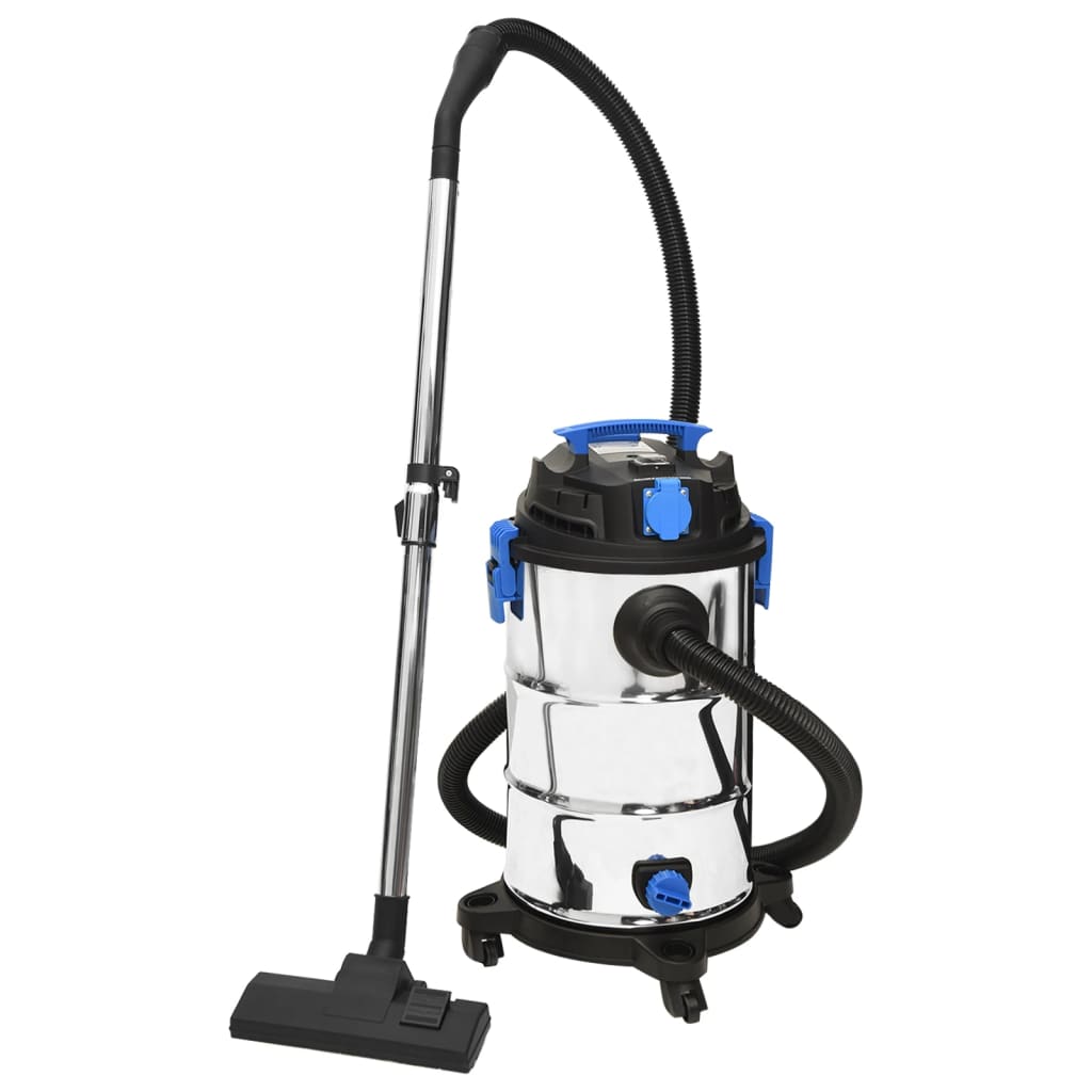 vidaXL Odkurzacz na mokro i na sucho, 1200 W, 30 L, srebrny