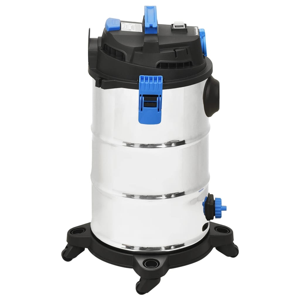 vidaXL Odkurzacz na mokro i na sucho, 1200 W, 30 L, srebrny