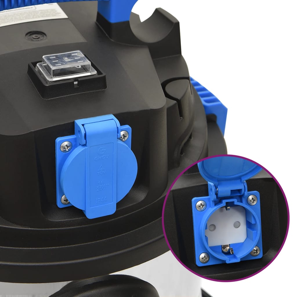 vidaXL Odkurzacz na mokro i na sucho, 1200 W, 30 L, srebrny
