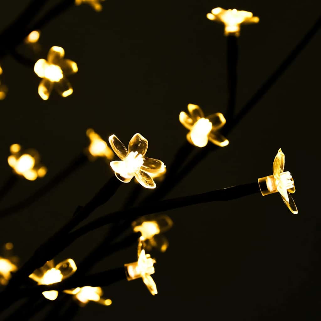 vidaXL Drzewko wiśniowe, 120 LED, ciepła biel, 150 cm