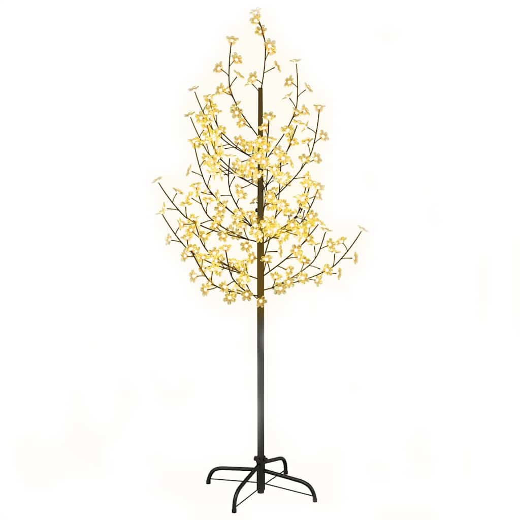 vidaXL Drzewko wiśniowe, 200 LED, ciepła biel, 180 cm