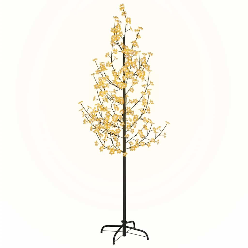 vidaXL Drzewko wiśniowe, 220 LED, ciepła biel, 220 cm