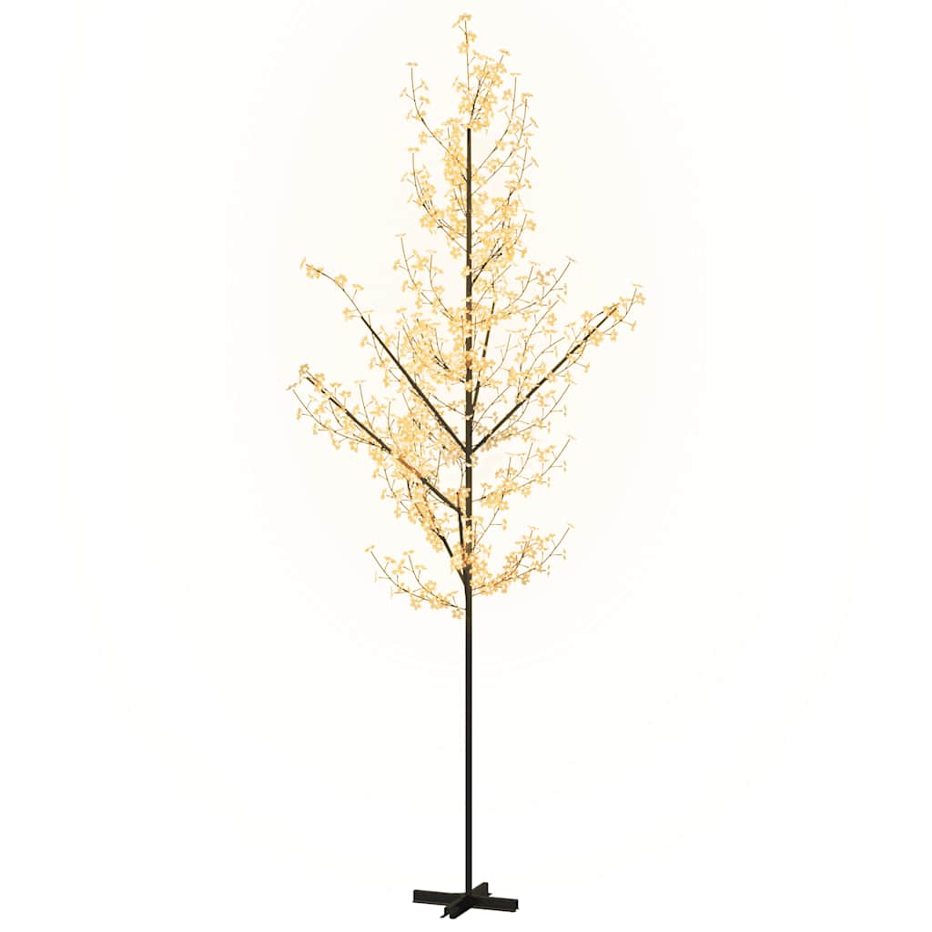 vidaXL Drzewko wiśniowe, 672 LED, ciepła biel, 400 cm