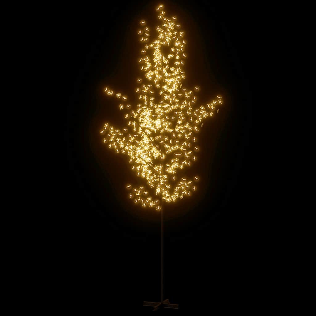 vidaXL Drzewko wiśniowe, 672 LED, ciepła biel, 400 cm