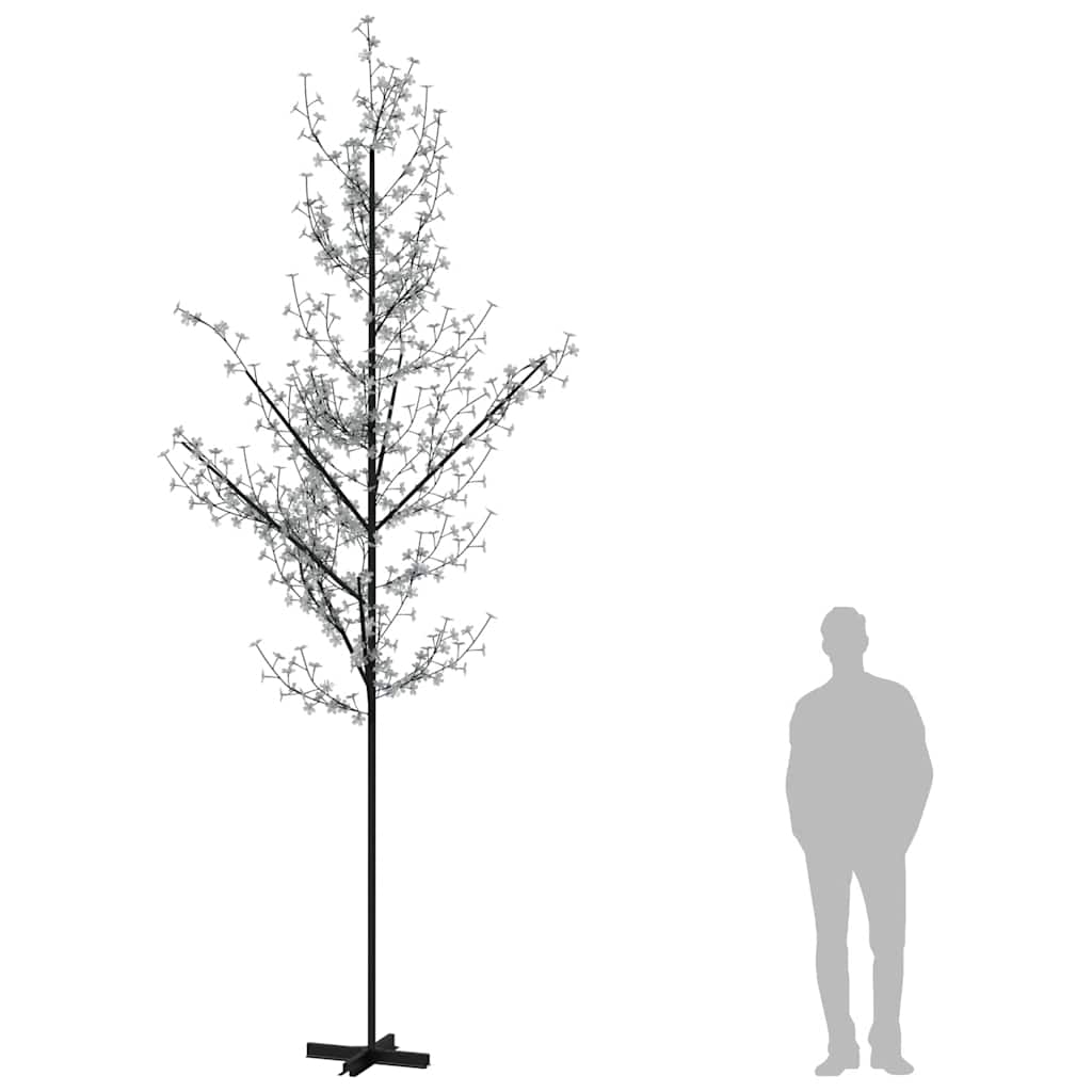 vidaXL Drzewko wiśniowe, 672 LED, ciepła biel, 400 cm