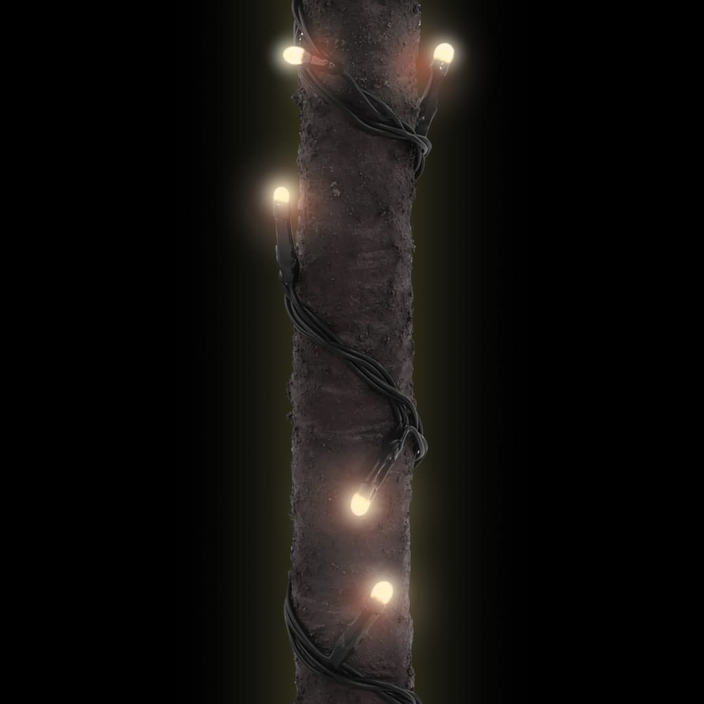 vidaXL Palma z oświetleniem, 96 ciepłych białych LED, 180 cm