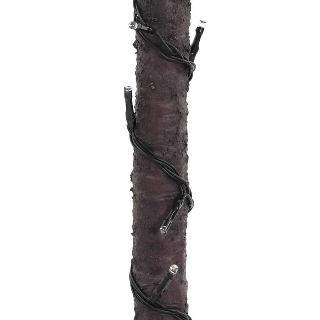 vidaXL Palma z oświetleniem, 96 ciepłych białych LED, 180 cm