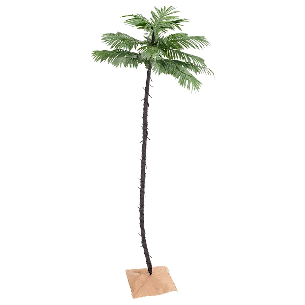 vidaXL Palma z oświetleniem, 192 ciepłe białe LED, 300 cm