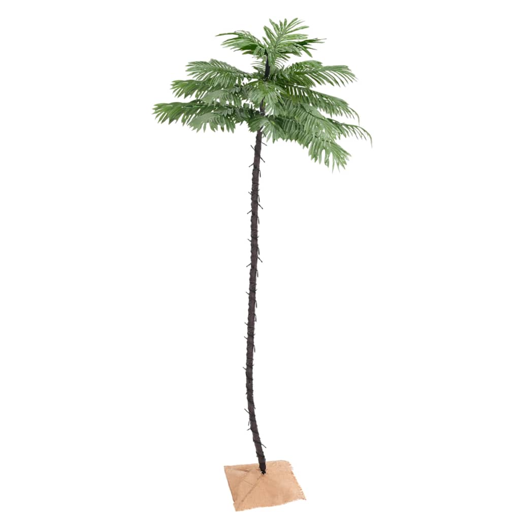 vidaXL Palma z oświetleniem, 252 ciepłe białe LED, 400 cm