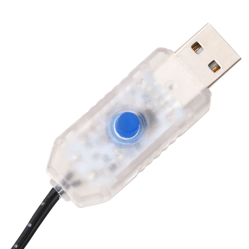 vidaXL Palma z oświetleniem, 252 ciepłe białe LED, 400 cm