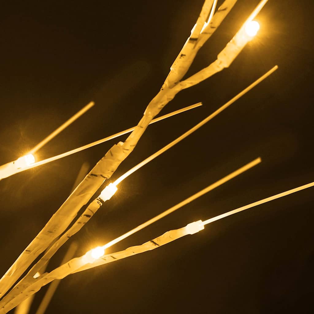 vidaXL Brzoza z oświetleniem, 240 ciepłych białych LED, 300 cm