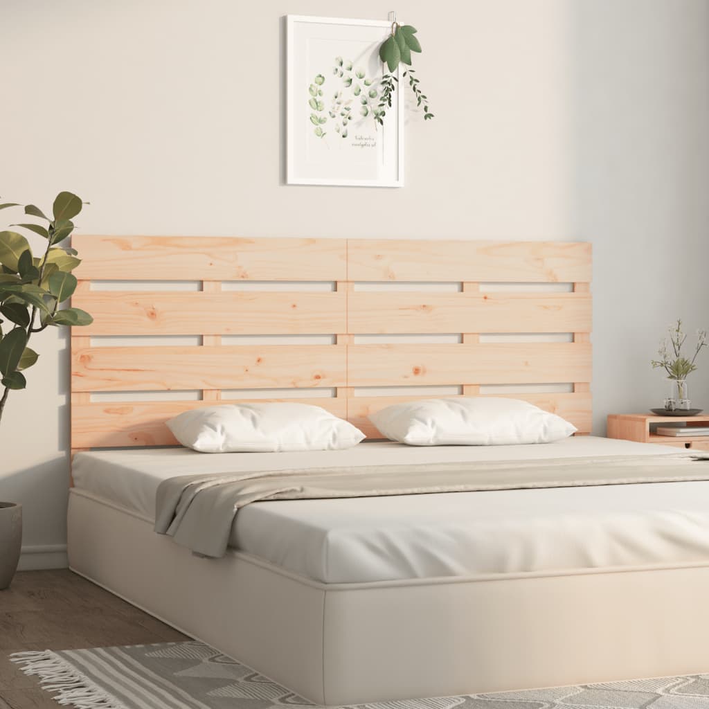 vidaXL Wezgłowie łóżka, 140x3x80 cm, lite drewno sosnowe