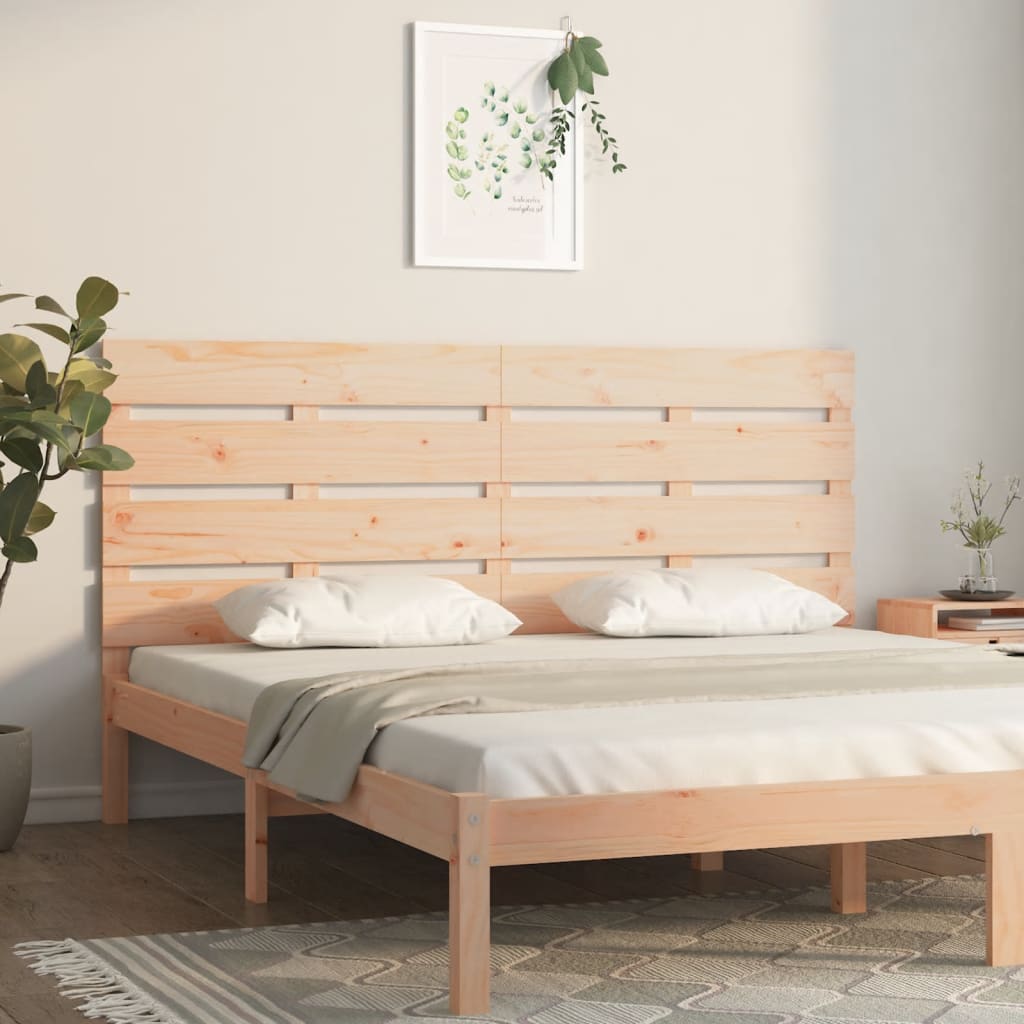 vidaXL Wezgłowie łóżka, 160x3x80 cm, lite drewno sosnowe