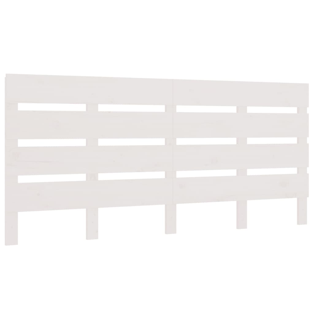 vidaXL Wezgłowie łóżka, białe, 160x3x80 cm, lite drewno sosnowe