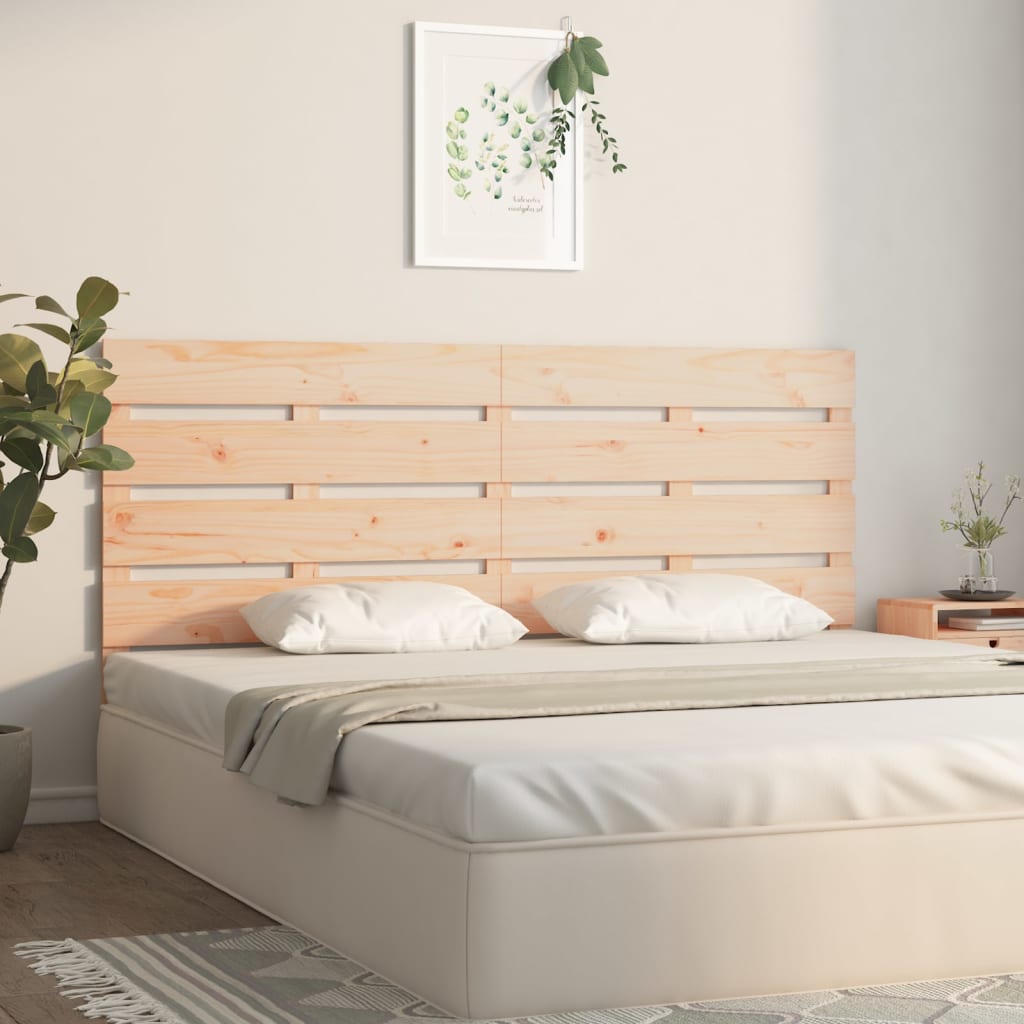 vidaXL Wezgłowie łóżka, 180x3x80 cm, lite drewno sosnowe