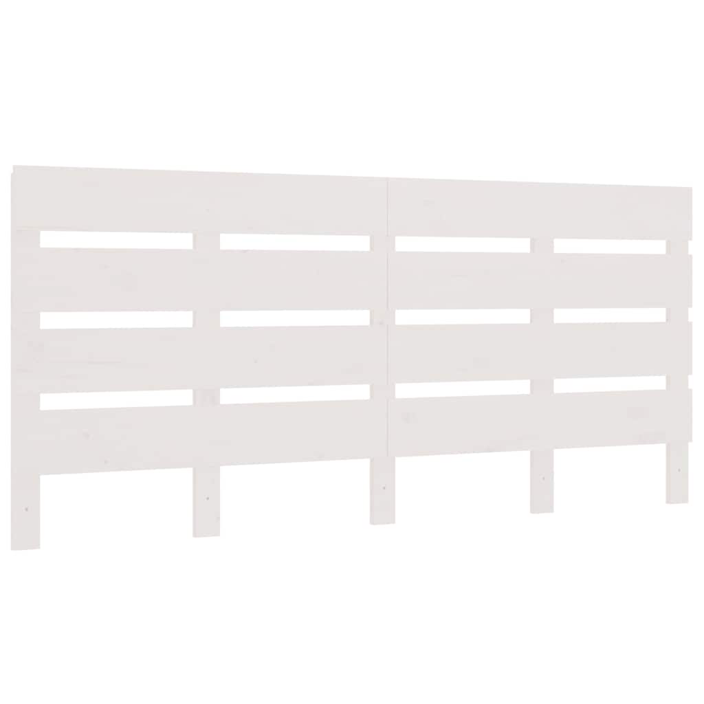 vidaXL Wezgłowie łóżka, białe, 180x3x80 cm, lite drewno sosnowe