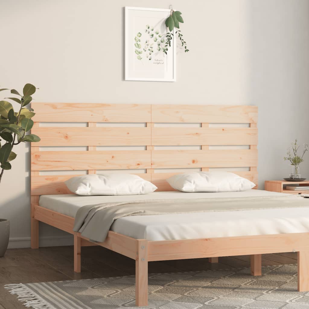 vidaXL Wezgłowie łóżka, 200x3x80 cm, lite drewno sosnowe