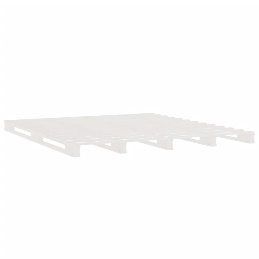 vidaXL Łóżko z palet, białe, 160x200 cm, lite drewno sosnowe