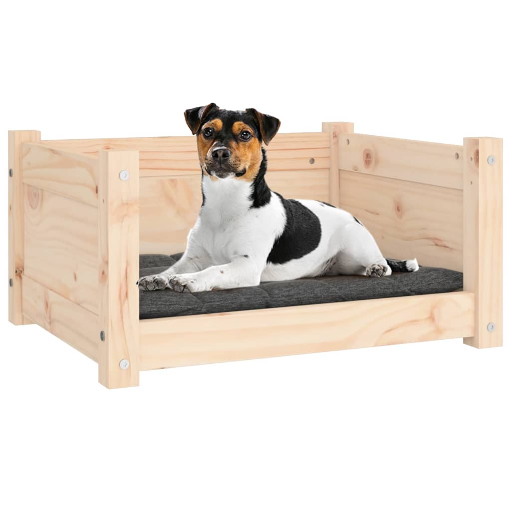 vidaXL Legowisko dla psa 55,5x45,5x28 cm, lite drewno sosnowe
